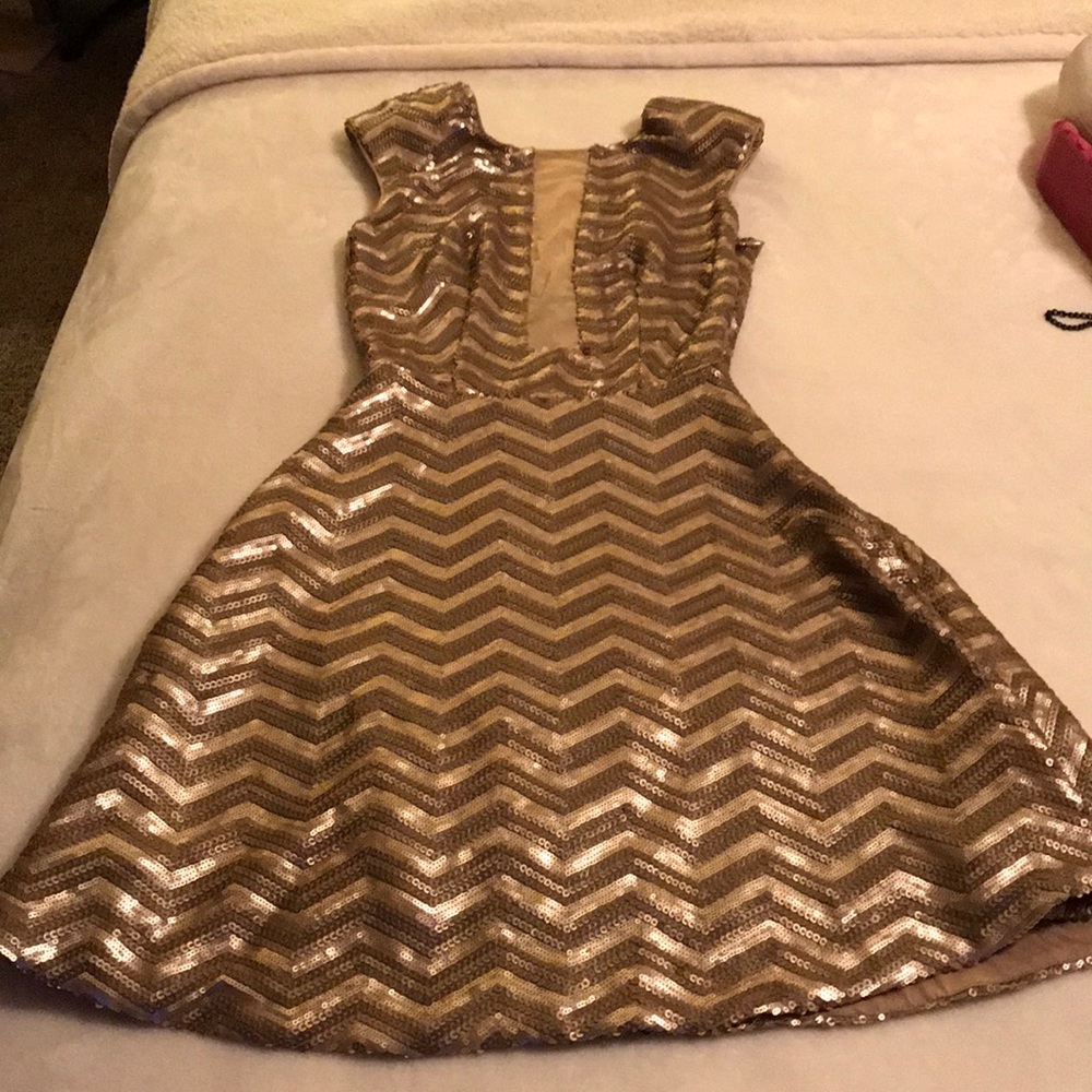 Gold Bebe Dress